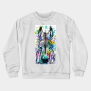 DONKEY watercolor and pencil portrait .1 Crewneck Sweatshirt